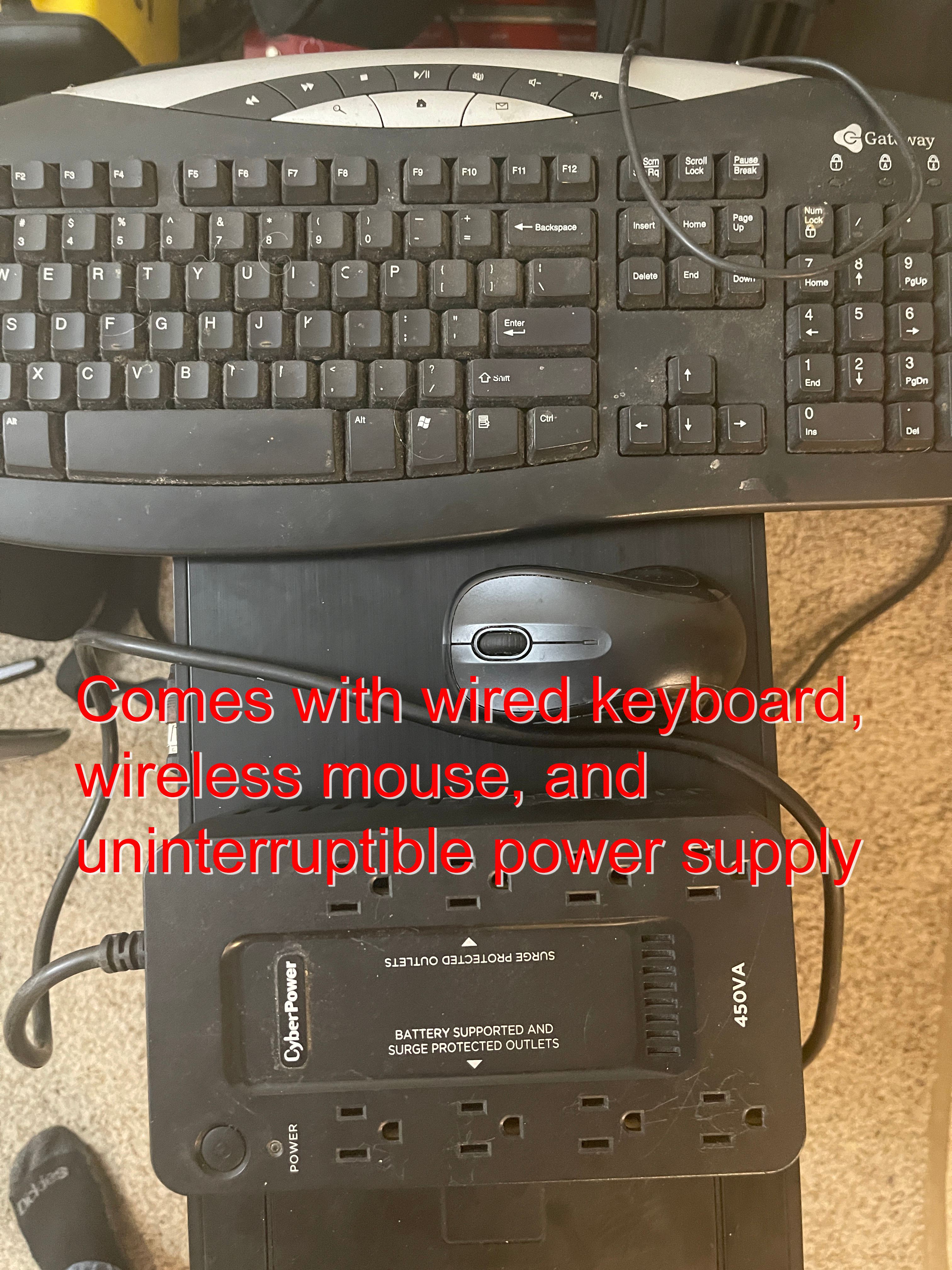 keybord, mouse, and UPS